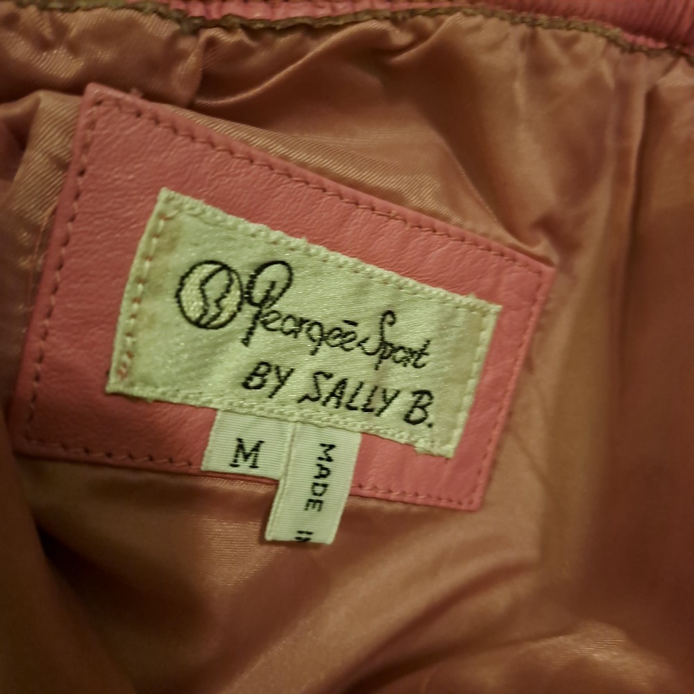 Vintage Pink Leather Pencil Skirt High Waisted‎ Midi with Pockets Waist 30" - Picture 10 of 13